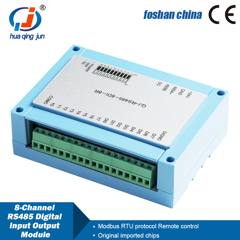 Relay 8 Channel Board - Huaqingjun 8-Channel RS485 Digital Inputs Outputs