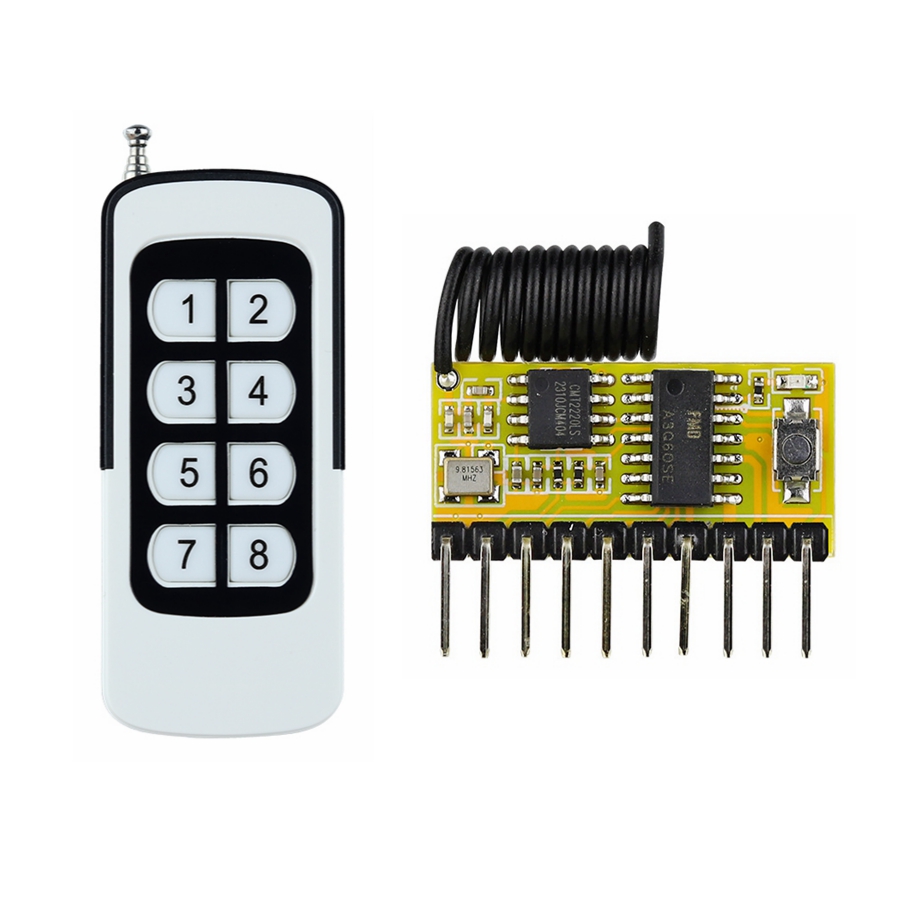 433Mhz Receiver Module - 433MHz DC3V~5V 8CH Multi-Functional Decoding Receiver
