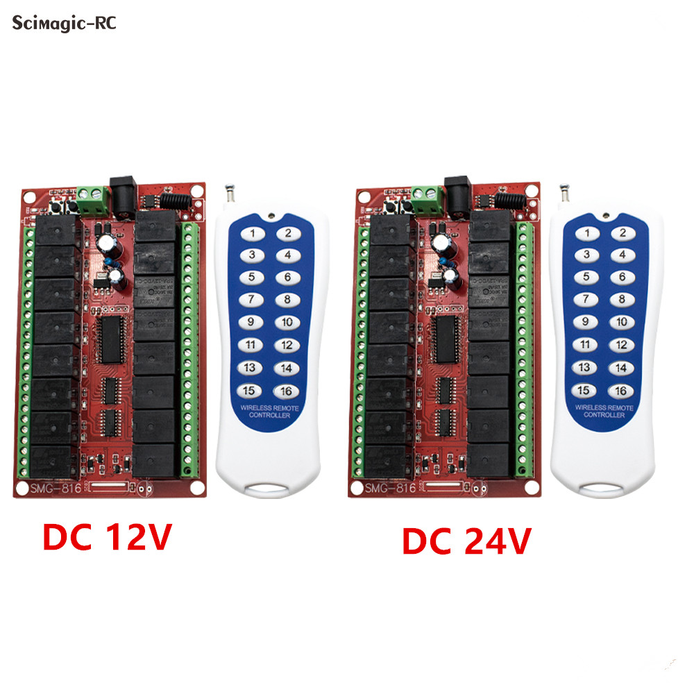 16CH 433MHz RF Wireless Remote - 433Mhz Receiver Module 评论和价格