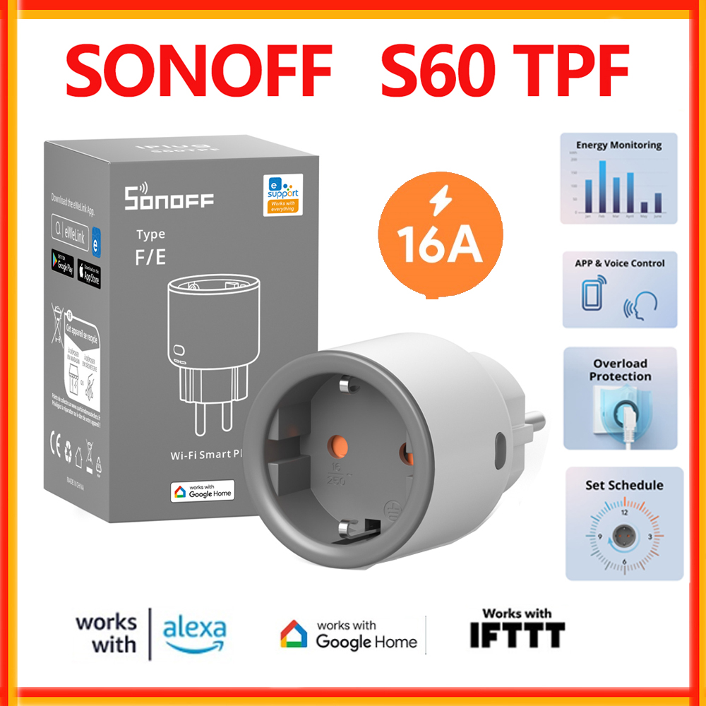 SONOFF S60 TPF EU Wifi Smart P - Sonoff Basic Switch 评论和价格
