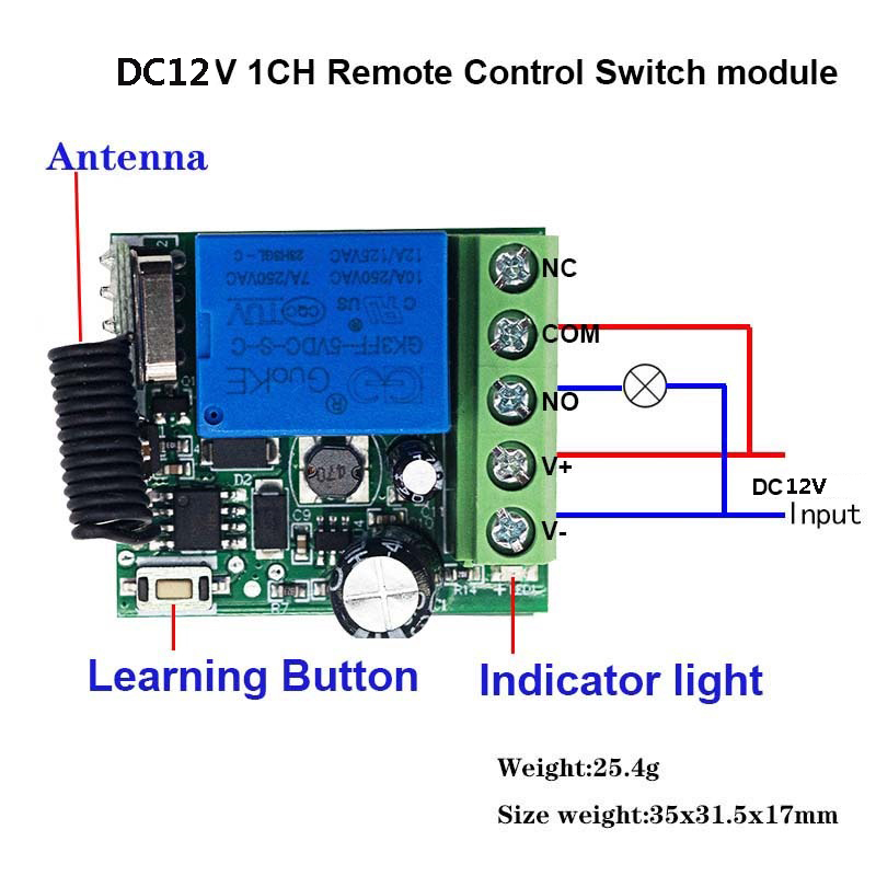 10A Relay Receiver Module DC 1 - 433Mhz Receiver Module 评论和价格
